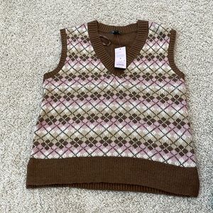 Brand New Wild Fable Brown Style Sweater Vest